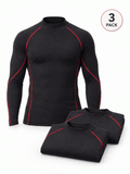 Men's Long Sleeve Compression Shirts 3-Pack