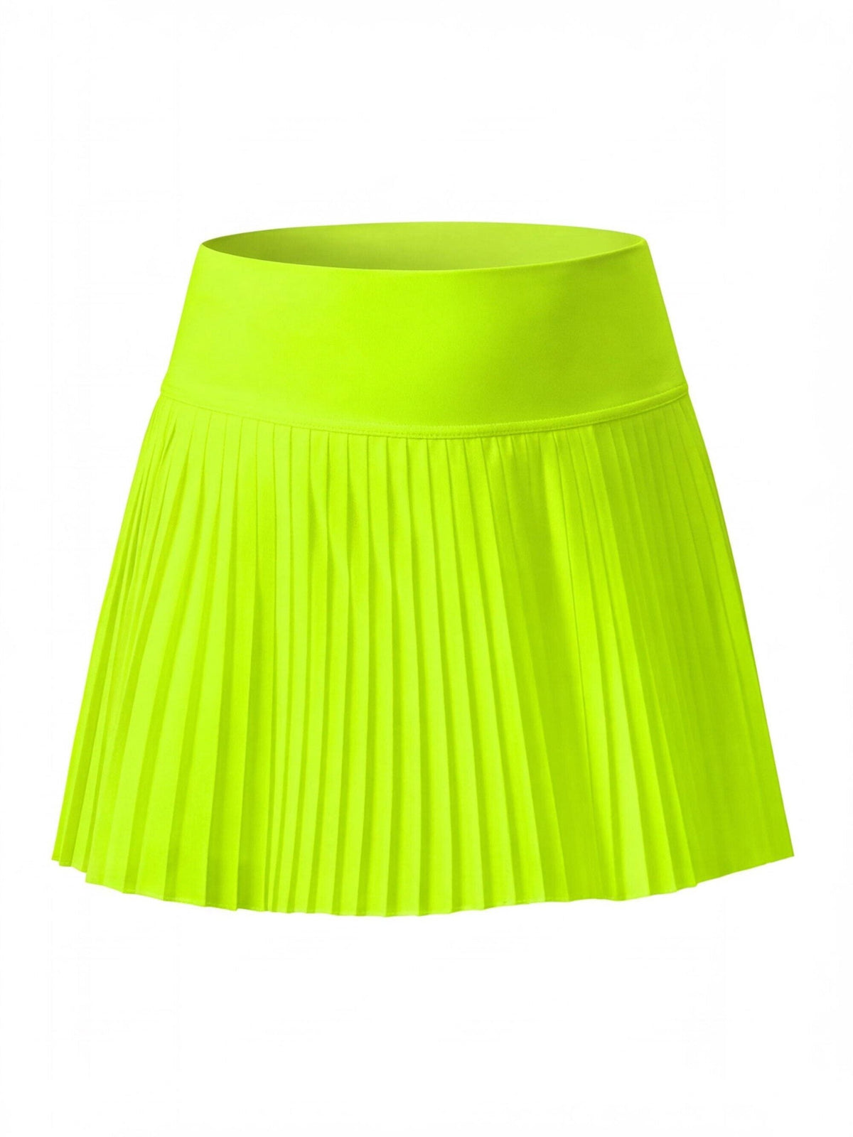 Pleated High-Waisted Skort with Built-In Shorts