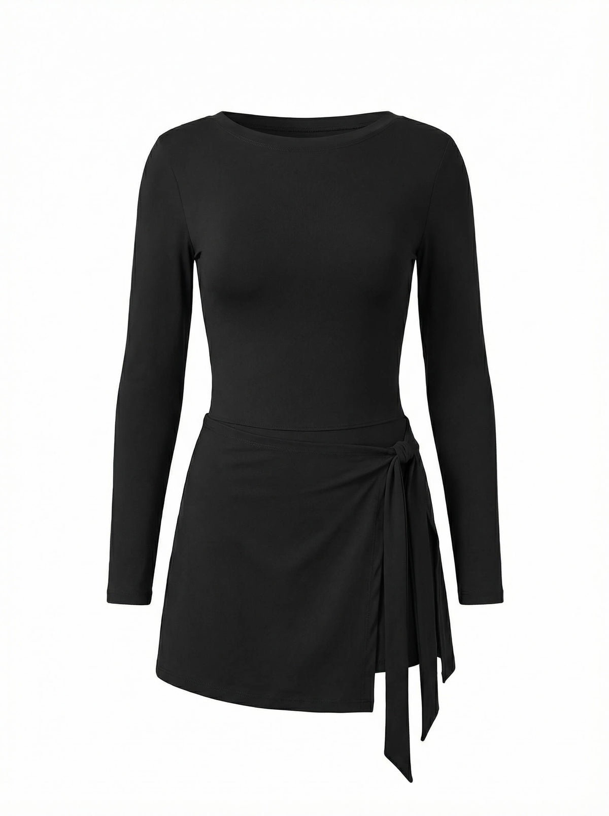 Women’s Long Sleeve Tennis Dress with Built-In Shorts