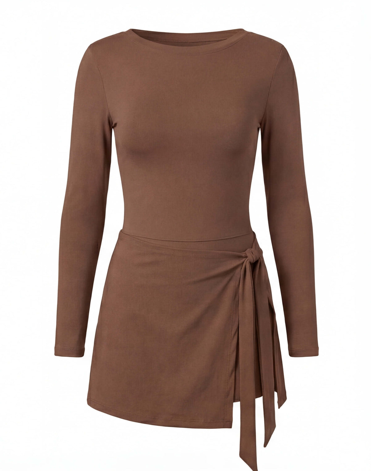 Women’s Long Sleeve Tennis Dress with Built-In Shorts
