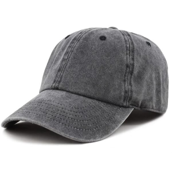 Plain Grey Baseball Cap – Classic Vintage Washed Adjustable Hat for Men & Women | Everyday Sports Cap