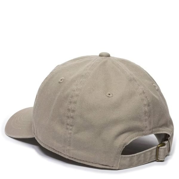 Men's Khaki Vintage Washed Baseball Cap - Low Profile Cotton Dad Hat with Adjustable Buckle (2)