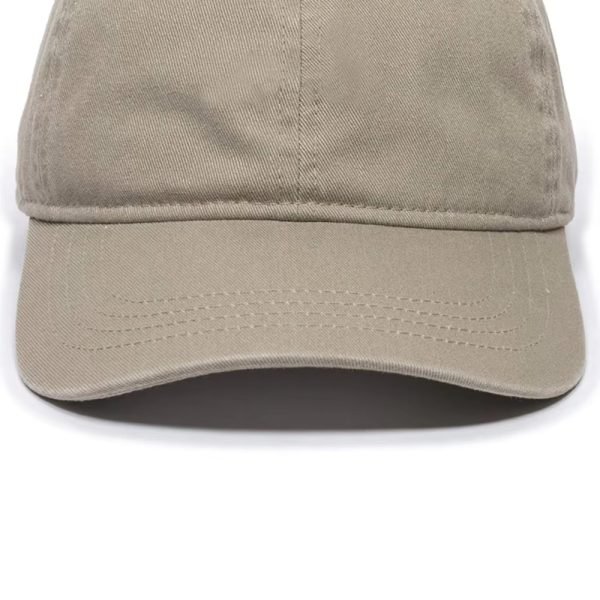 Men's Khaki Vintage Washed Baseball Cap - Low Profile Cotton Dad Hat with Adjustable Buckle (4)
