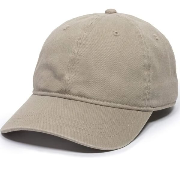 Men’s Khaki Vintage Washed Baseball Cap – Low Pro